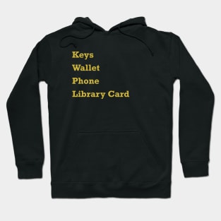 Keys Wallet Phone Library Card Gold Hoodie